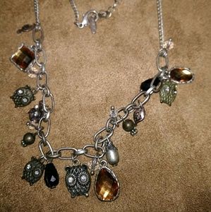 VCLM TM Owl Bead and Jewel Necklace